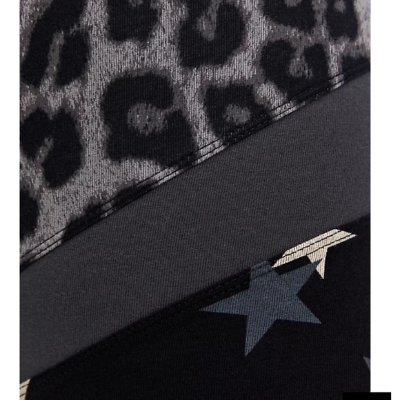 🆕GREY LEOPARD & STAR HEM BIKE SHORTS - Picture 4 of 5